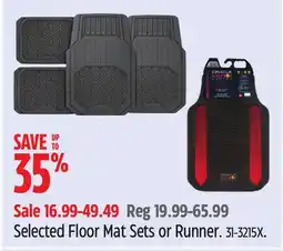 Canadian Tire Selected Floor Mat Sets or Runner offer