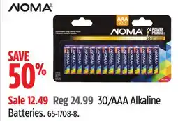 Canadian Tire Noma 30/AAA Alkaline Batteries offer