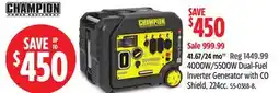 Canadian Tire Champion 4000W/5500W Dual-Fuel Inverter Generator with CO Shield, 224cc offer
