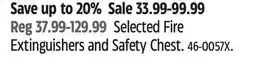 Canadian Tire Selected Fire Extinguishers and Safety Chest offer