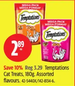 Canadian Tire Temptations Cat Treats offer