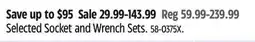 Canadian Tire Mastercraft Selected Socket and Wrench Sets offer