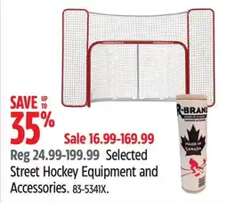 Canadian Tire Selected Street Hockey Equipment and Accessories offer