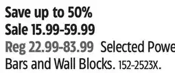 Canadian Tire NOMA Selected Powe Bars and Wall Blocks offer
