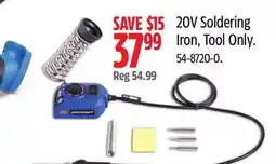 Canadian Tire Mastercraft 20V Soldering Iron, Tool Only offer