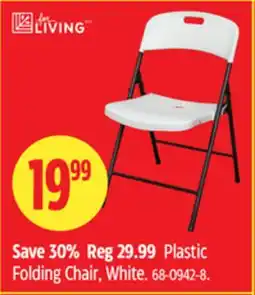 Canadian Tire For Living Plastic Folding Chair offer
