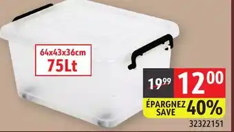 Sushi Shop Storage Bin with Lid and Latching Buckles offer
