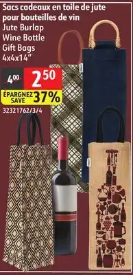 Sushi Shop Jute Burlap Wine Bottle Gift Bags offer