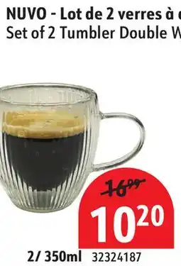 Sushi Shop Set of 2 Tumbler Double Walled Ribbed offer