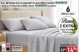 Sushi Shop Solid or Printed Microfiber Sheet BAMBOO Comfort 6 offer