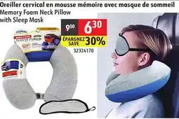 Sushi Shop Memory Foam Neck Pillow with Sleep Mask offer