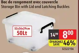 Sushi Shop Storage Bin with Lid and Latching Buckles offer