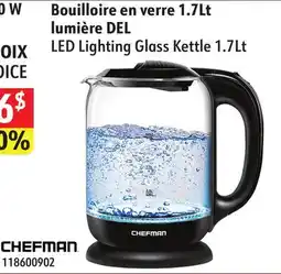 Sushi Shop Chefman LED Lighting Glass Kettle 1.7Lt offer