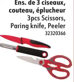 Sushi Shop 3pcs Scissors, Paring knife, Peeler offer