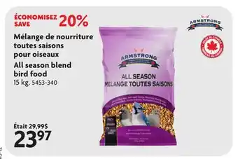 Home Hardware All season blend bird food offer