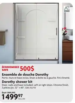 Home Hardware Dorothy shower kit offer