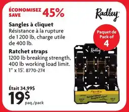 Home Hardware Ratchet straps offer