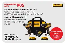 Home Hardware 20V cordless combo kit offer