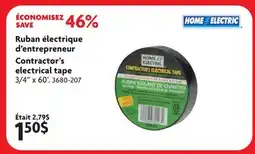 Home Hardware Contractor's electrical tape offer