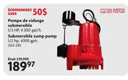 Home Hardware Submersible sump pump offer