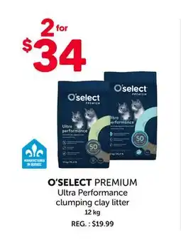 Mondou O'SELECT PREMIUM Ultra Performance clumping clay litter offer