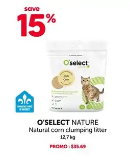 Mondou O'SELECT NATURE Natural corn clumping litter offer