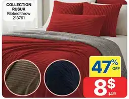 Rossy RUSUK Ribbed throw offer