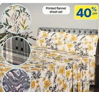 Rossy Printed flannel sheet set offer