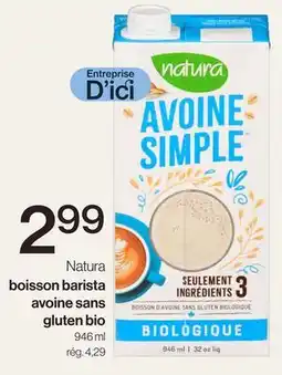 Avril boisson barista avoine sans gluten bio offer