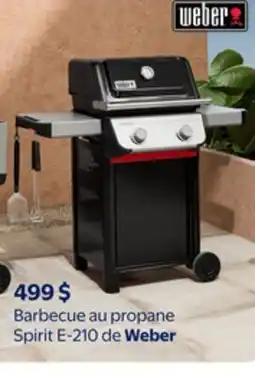Walmart Barbecue au propane Spirit E-210 de Weber offer