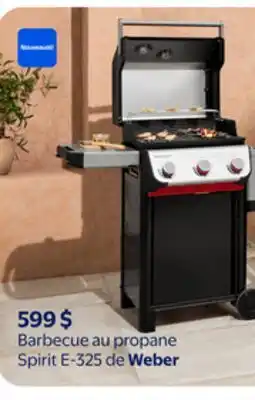 Walmart Barbecue au propane Spirit E-325 de Weber offer