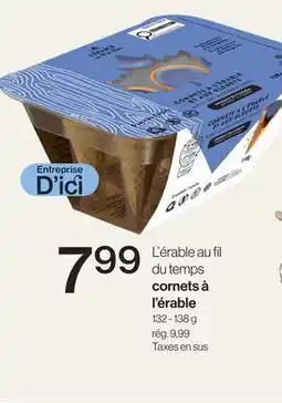 Avril L'érable au fil du temps cornets à l'érable offer