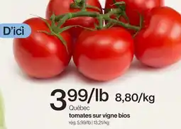 Avril Tomates sur vigne bios offer