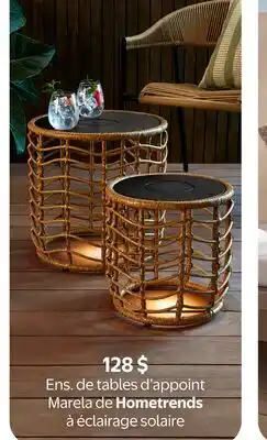 Walmart Ens. de tables d'appoint Marela de Hometrends à éclairage solaire offer