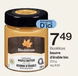 Avril Beurre d'érable bio offer