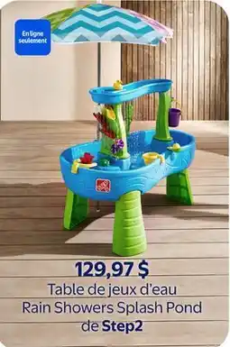 Walmart Table de jeux d'eau Rain Showers Splash Pond de Step2 offer