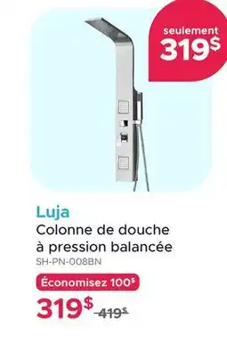 Bath Depot Luja Colonne de douche à pression balancée offer