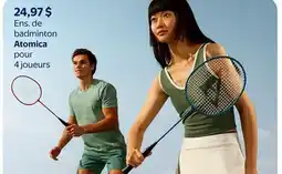 Walmart Ens. de badminton Atomica pour 4 joueurs offer