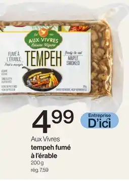 Avril Aux Vivres tempeh fumé l'érable offer