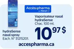 Walmart hydraSense nasal spray offer