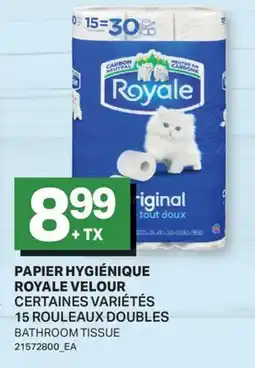 L'Intermarché PAPIER HYGIÉNIQUE VELOUR | BATHROOM TISSUE, 15 ROULEAUX DOUBLES offer