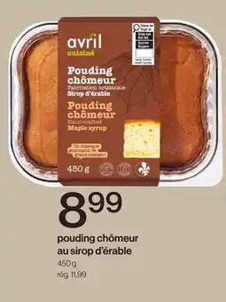 Avril pouding chômeur au sirop d'érable offer