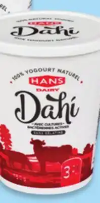 Walmart Hans Dahi 2% or 3.2% natural yogurt offer