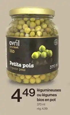 Avril légumineuses ou légumes bios en pot offer