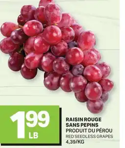 L'Intermarché RAISIN ROUGE SANS PEPINS | RED SEEDLESS GRAPES offer
