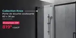 Bath Depot Porte de douche coulissante 60 x 36 po Collection Knox offer