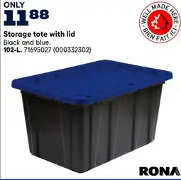 RONA RONA Storage tote with lid offer