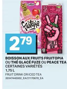 L'Intermarché BOISSON AUX FRUITS OU THÉ GLACÉ | FRUIT DRINK OR ICED TEA offer