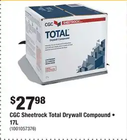 Home Depot CGC Sheetrock Total Drywall Compound • offer