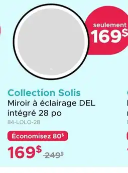 Bath Depot Miroir à éclairage DEL intégré 28 po Collection Solis offer